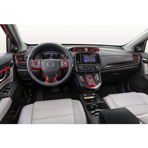 Hybrid Gear Shift Panel Decals for Honda CRV 2017 2018 2019 2020 2021 2022 Accessories CR-V ABS Carbon Fiber Interior Stickers - color: Hybrid Gear Shift Panel