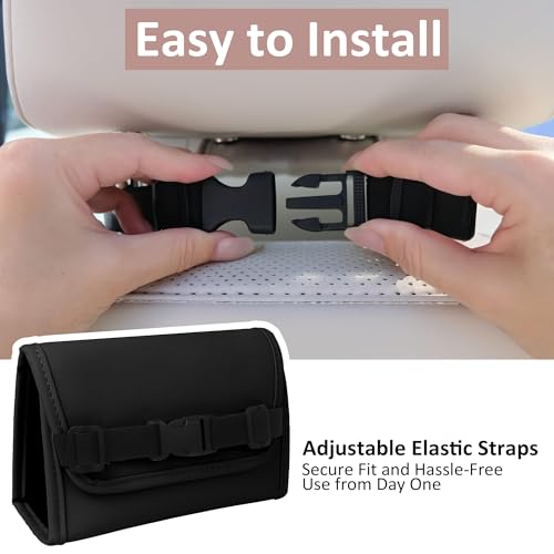 Premium Leather PU Tissue Holder for Car – Stylish and Durable Cars Tissue Holder for Easy Access While Driving, Perfect Tissue Holders in Car for Keeping Napkins Organized and Within Reach