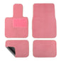 EKR All-Weather Universal Fit Car Floor Mats, 0.5 inch Thick Car Carpet Mats, Anti-Slip Automotive Mat with Driver Heel Pad Fit for SUV, Vans,Sedans, Trucks (Pink,4pcs Blown Full Set) - color: Pink