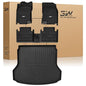 3W Floor Mats & Cargo Liner for Nissan Rogue 2014-2020 All Weather TPE Full Set Nissan Rogue Accessories Custom Fit Car Mats with Trunk Mat (NOT for Sports) - size: 1.Rogue|14-20|Floor Mats & Cargo Liner