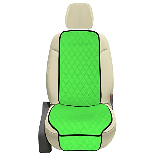FH Group Car Seat Cushion – Neosupreme Single Front Seat Cover with Front Pockets, Airbag Compatible, Universal Fit Car Seat Cushion for Driver or Passenger Seat, SUV, Truck, Sedan & Van – Green - color: Green, style: Front