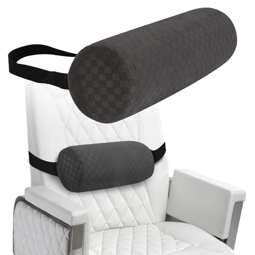 Lumbar Roll Pillow for Lower Back, Lumbar Support Foam Roll Cushion with Pillowcase and Upgraded Strap for Office, Chair, Car, Seat Pain Relief & Improving Posture (Dark Grey, Short-11 * 4.3'') - color: Dark Grey, size: Short-11*4.3''