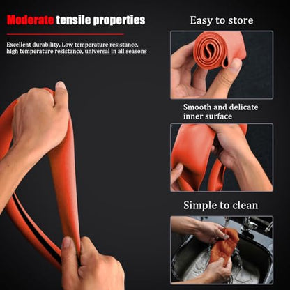 JDDRY Car Steering Wheel Cover,Silicone Steering Wheel Protector, AutomotiveSteering Wheel Protective Cover,Universal Fit(Orange,1PC) - color: Orange
