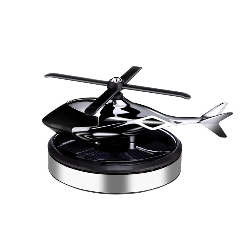 Car Air Fresheners with Solar Rotating Car Fragrance Diffuser Creative Car Perfume Decoration Car Dashboard Aromatherapy Ornament Solar Helicopter Perfume Ornament Home Office Desktop Decoration A