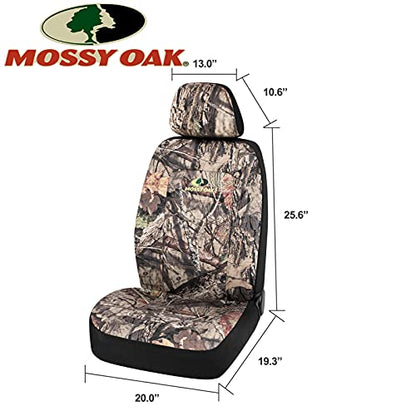 Mossy Oak Camo Seat Covers Low Back - Made with Cotton Twill, Airbag Compatible, Universial Fit Most Bucket Seats - Official Licensed Product - color: Cotton Twill Low Back