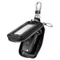 Car Key Case, Universal Leather Key Fob Holder with Metal Hook & Window for Cars Keychain, Remote Keys Fobs