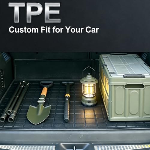 Cargo Mat for 2015-2019 2020 Chevy Chevrolet Suburban/GMC Yukon XL/Cadillac Escalade ESV, TPE All Weather Protection Car Trunk Liners Accessories-Black - size: Chevrolet Suburban 2015-2020 Cargo Mat