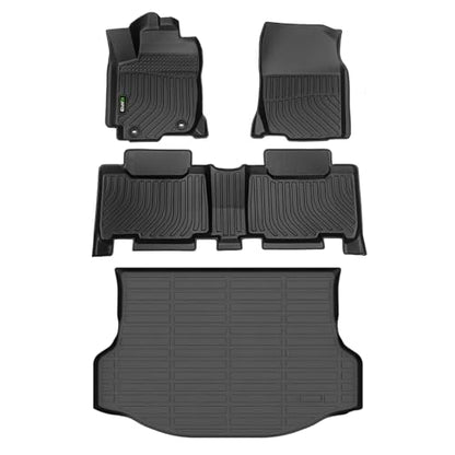 All Weather Floor Mats & Cargo Liner for RAV4 2013-2018 (Not for Hybrid or Prime) Custom Fit Full Set Accessories - Black - style: 6) For RAV4 2013-2018 Set