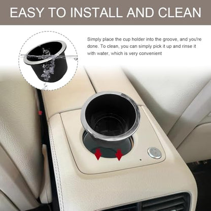 2PCS Cup Holder Insert, Automotive Cup Holders, Large Capacity Plastic Vehicle Cups Holder Insert Replacement, Portable Recessed Plastic Vehicle Drink Can Adapter Universal for RV Boats Sofas