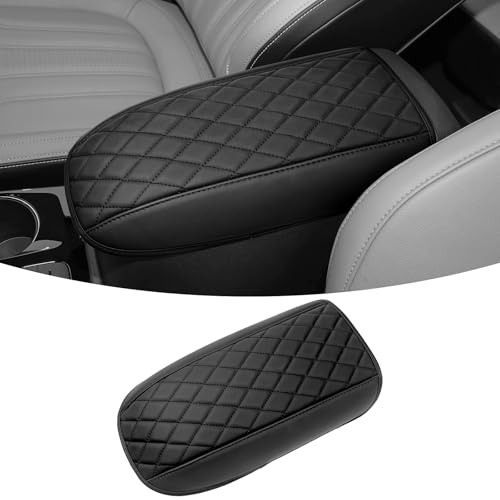ZZEQYG Center Console Cover for Ford Escape 2020-2026 & Bronco Sport 2021-2026 Accessories Leather Armrest Cover Anti-Scratch Middle Console Pad Leather Armrest Protector - color: For Escape/Bronco Sport 2020-2026