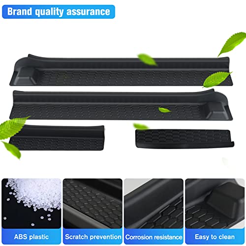 Door Sill Guard Kit Car Anti-Scratch Threshold Protector Door Entry Guard Scuff Plate Cover Compatible with Jeep Wrangler JL JLU 2018-2024 & Jeep Gladiator JT 2020-2022