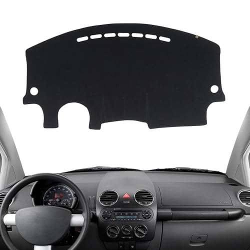 Dashboard Cover Dash Mat Fit for Vo-lkswagen Beetle 2010-1998 (for Left Hand Drive),Car Dash Board Mat Anti-Glare Carpet,Non-Slip Pad Sunshield Protector (Black) - color: Black, size: Fit 2010-1998 Beetle - (Black)