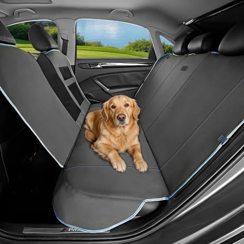 Skechers Dog Car Seat Cover for Pets GOGA MAT, Seat Extender for Dogs Waterproof Seat Cover Hammock Heavy Duty Scratch Proof Nonslip Durable Back Seat Covers for Cars Trucks and SUVs,Gray - color: Gray