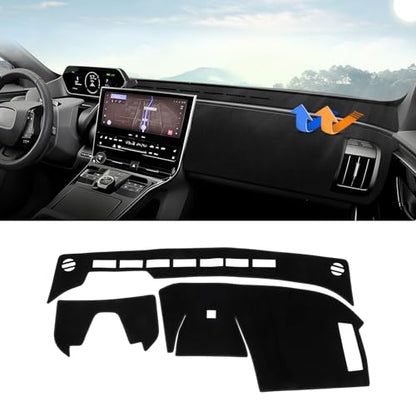 Autorder Dashboard Cover Mat for Toyota bZ4X /Subaru Solterra 2023 2024 2025 Accessories Dash Cover Upgrade Velvet Dash Mat Sunshade Glare UV Rays Protector - size: 2023-2025 Toyota bZ4X