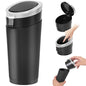 Keria Car Trash Can Bin with Lid - Mini Car Garbage Can Cup Holder-Small Leakproof Vehicle Trash Garbage Can Bin-Automotive Car Organizers and Storage for Back Seat SUV Vechile Accessories (Sliver)