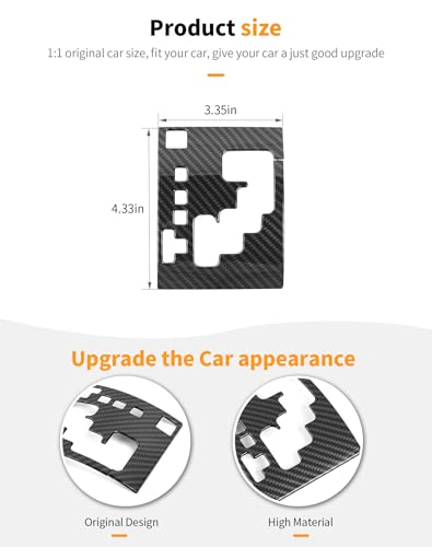 Hoolcar for Toyota 4Runner 2010-2024 LHD Center Gear Shift Panel Cover Trim Interior Accessories,Carbon Fiber - color: Carbon Fiber
