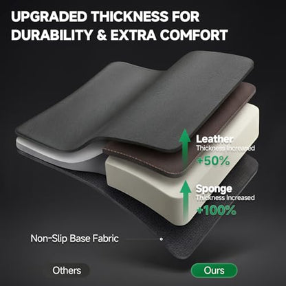 GIANT PANDA Front Seat Covers for Chevy Silverado & GMC Sierra 1500 2500 3500 2007-2026 Crew Extended Double Cab Pickup,Custom Fit Chevy & GMC Truck Seat Protectors,Faux Leather (Black) 2-Pack - color: Black-Classic Style