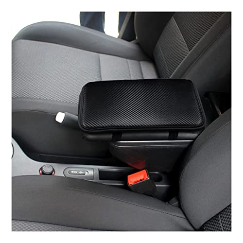 Ziciner Leather Car Center Console Armrest Pad, PU Waterproof Auto Seat Box Cover Protector, Hand Rest Cushion Protection Pad, Vehicles Interior Accessories Universal for Car,SUV (Carbon Fiber) - color: Carbon Fiber