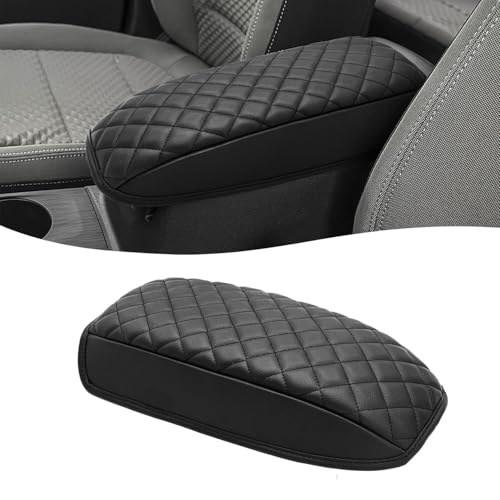 Car Center Console Armrest Cover for Ford Escape 2020-2025/Bronco Sport CX430 2021-2025, PU Leather, Middle Console Arm Rest Cushion Pad, Black - size: Bronco Sport CX430
