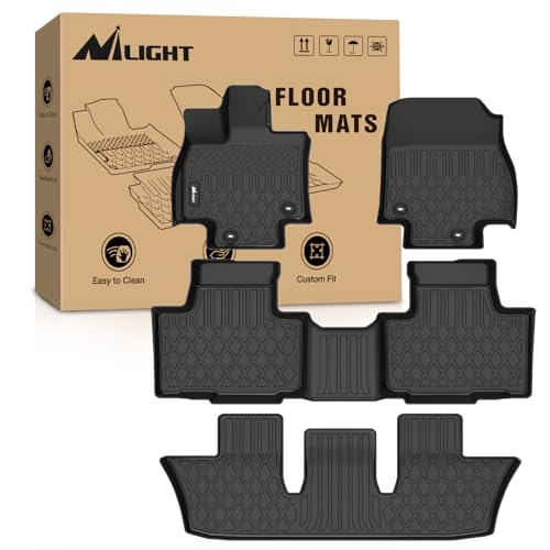 Nilight TPE Floor Mats for Toyota Grand Highlander 2024 2025 2026 with Subwoofer (Include Hybrid) Lexus TX350 2024 2025 2026, All Weather Custom Fit Heavy Duty Floor Liners - size: 2024-2026 Toyota Grand Highlander