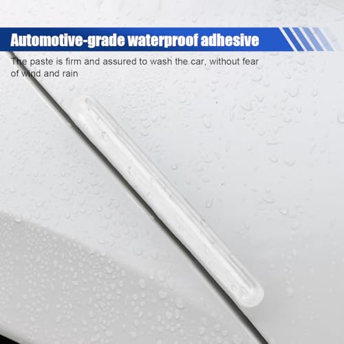 4PCS Car Side Door Edge Guards – Silicone Anti-Scratch&Anti-Collision Car Door Protector Trim Strips with Self-Adhesive – Universal Auto Body Bumper Protector for Cars SUVs Trucks Sedans (Transparent)