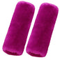 2 Pack Automotive Authentic Sheepskin Car Seat Belt Pads, Soft Shoulder Pad, Neck Cushion Protector, Genuine Natural Merino Wool (F-Pink) - color: F-PInk, size: Shearling Wool