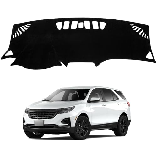 Dash Cover Mat Compatible with Chevy Equinox 2018-2024 (Without HUD) Car Interior Dashboard Cover Mat Nonslip Dashmat Sunshade Glare UV Rays Protector Accessories Custom Fit - size: Compatible with Equinox 2018-2024(Without HUD)