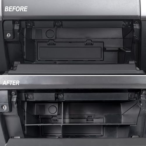 Glove Box Organizer Compatible with Toyota 4Runner 2010-2019 2020 2021 2022 2023 2024 Divider Accessories Insert Box ABS Secondary Storage