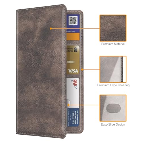 FINPAC Car Registration and Insurance Card Holder, Vehicle Glove Box Card Organizer Wallet Automobile Accessories for License - color: Grey