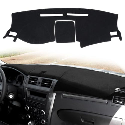 Dashboard Cover Dash Cover Mat Pad Carpet Custom Fit for Ford Fusion 2010 2011 2012 (Black) - color: 2010-2012 Black