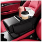 5-in-1 Car Armrest Storage Box,Multifunctional PU Leather Organizer with Phone Holder & Cup Holder & Side Pockets,Universal Car Armrest Cushion Fit for Most Cars SUVs
