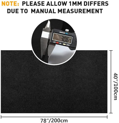 78"x40" Black Underfelt Carpet for Speaker,Sub Box Carpet, Auto,RV,Boat,Marine,Truck,Car Trunk Felt Liner Carpet