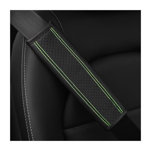 Car Seat Belt Pads, 2 Pack Fiber Leather Seatbelt Shoulder Strap Covers, Comfort Driving & Protect Your Neck, Universal Safety Strap Cover for Auto SUV Truck Airplane Backpack (Black/Green) - color: Style2-Black/Green
