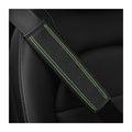 Car Seat Belt Pads, 2 Pack Fiber Leather Seatbelt Shoulder Strap Covers, Comfort Driving & Protect Your Neck, Universal Safety Strap Cover for Auto SUV Truck Airplane Backpack (Black/Green) - color: Style2-Black/Green
