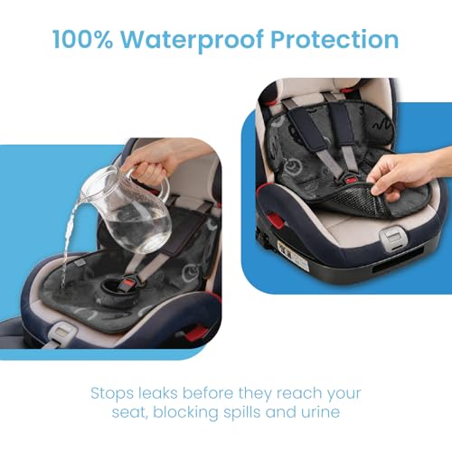 Piddle Pad 2-Pack, Potty Training Car Seat Protector, Toddler Car Seat Cover & Stroller Protector, Machine Washable Waterproof Car Seat, Anti-Slip, Universal Fit (Black) - color: Black