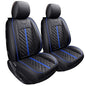 Tomatoman Tacoma Car Seat Covers Compatible with Toyota Tacoma 2005-2023 2024 2025 2026 Truck Access Double Crew Cab TRD Pro Trail Edition Off-Road Waterproof Leather Cushions(2PCS Front/Black-Blue) - color: 2 PCS Front/Black-Blue