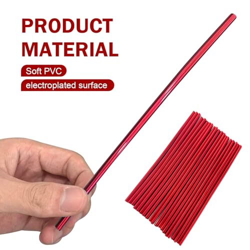 20PCS Car Vent Outlet Trim, Bendable Air Conditioner Vent Decoration Strip, Universal Auto Air Oulet Strips, for Most Vehicles (Red)