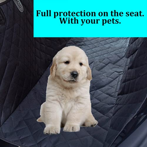 for Bronco Sport/Bronco Rear Pet Seat Cover, Waterproof Scratch Proof Nonslip Pet Dog Back Seat Covers Hammock Come with Belt Dog Chain & Lint Brush
