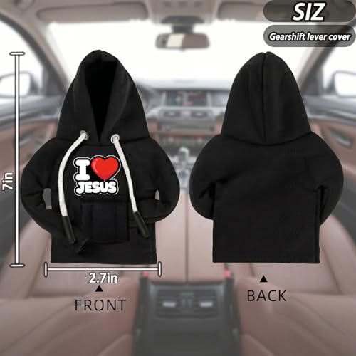 Bigfoot Gear Shift Hoodie,Universal Car Shift Knob Cover,Aesthetic Manual Automatic Stick Shifter Cover Mini Hoodie,I Love Big Foot Car Accessories Interior Sasquatch Gifts for Men Women Drivers - color: I Love Bigfoot