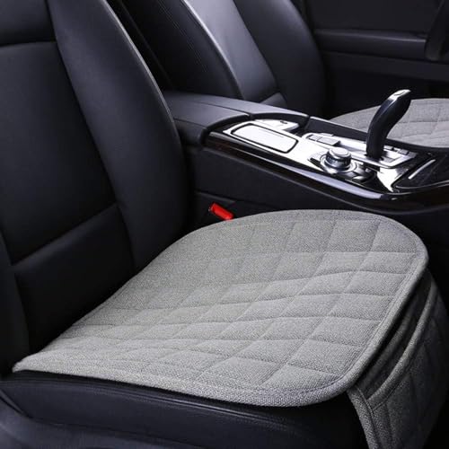 Car Seat Cover,Linen Bottom Car Seat Covers,Universal Cloth Car Seat Cushion Cooling Breathable Ventilated Front Seat Only[Gray] Automotive, SUV, Truck, and Van - color: Gray