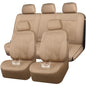 CAR PASS Waterproof Car seat Covers Full Sets Neoprene Wetsuit, All-Weather Non-Slip Durable, Universal Fit for SUV Sedans Trucks Vans Automotive, Armrest Airbag Compatible, 3D Emboss All Beige - color: ALL Beige, size: Full Set