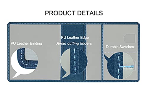 Car Registration and Insurance Holder, Premium PU Leather Vehicle Glove Box Car Organizer Men Women Wallet Accessories Case for ID, Driver's License - Blue - color: Blue