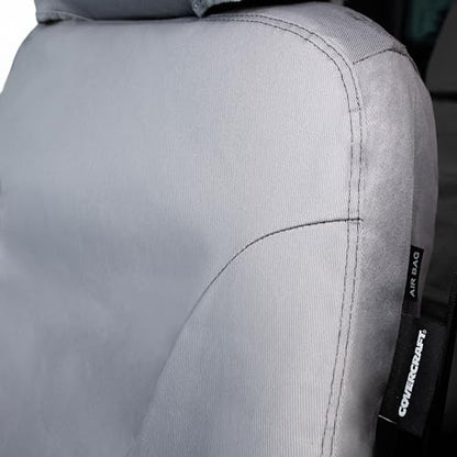 Covercraft Polycotton Custom Seat Covers | Fits 2024 Toyota Corolla Cross (Excludes Hybrid) | 1st Row Bucket Seats, Grey