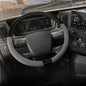 Cat® BigDrive Faux Gray/Black Leather Semi Truck Steering Wheel Cover, Fits RV and Big Rig Trucker, Steering Wheel Cover for Trucks 18 Wheeler - X-Large 17.5" - 18" Inches - color: Black/Gray BigDrive, size: XL Big Rig (17.5-18")
