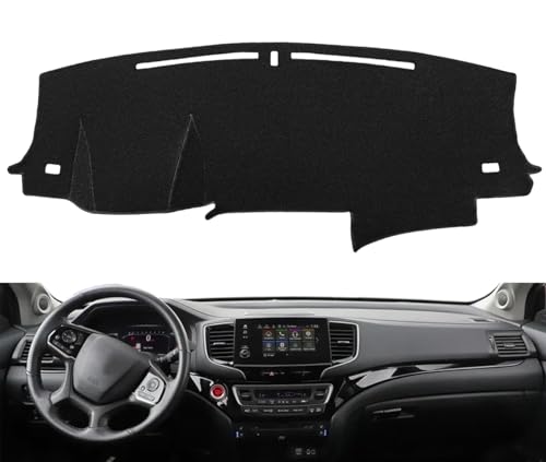 Dash Cover Mat Custom Fit for Honda Pilot Ridgeline Passport,Dashboard Cover Pad Carpet Protector (Black) F171