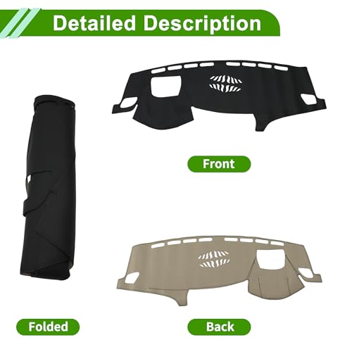 Faux Leather Dashboard Cover for BMW X3 2011-2016 with Hud Dashboard Mat Anti-Slip Sun UV Heat Shield Protection Black 1 Pc