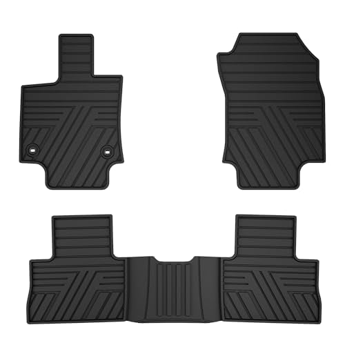 All Weather Floor Mats Custom Fit for Toyota RAV4 2019-2025 Waterproof Heavy Duty Anti-Slip Car Mats, 1st & 2nd Row Full Black - color: Black