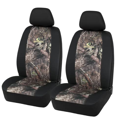 Mossy Oak Camo Seat Covers Low Back - Made with Waterproof Oxford and Cotton Twill, Airbag Compatible, Universial Fit Most Bucket Seats - Official Licensed Product - color: Oxford&Cotton Low Back