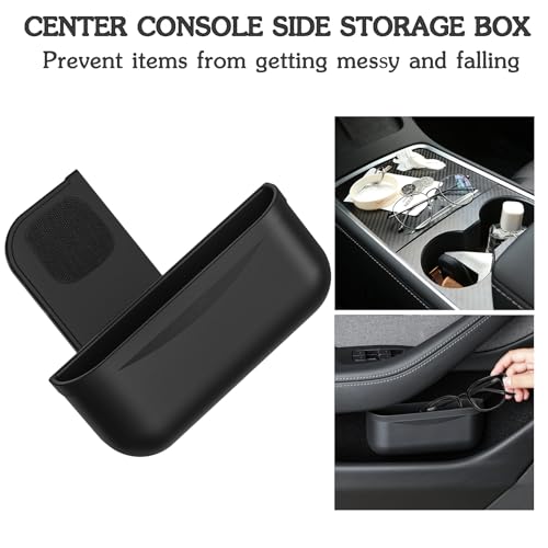 for Tesla Model Y 3 Sunglasses Holder Center Console Organizer Tray Storage Box Key Card Coin Holder Silicone Hook for Flocking Tesla Accessories - size: Center Console Organizers