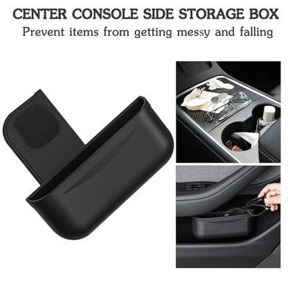for Tesla Model Y 3 Sunglasses Holder Center Console Organizer Tray Storage Box Key Card Coin Holder Silicone Hook for Flocking Tesla Accessories - size: Center Console Organizers